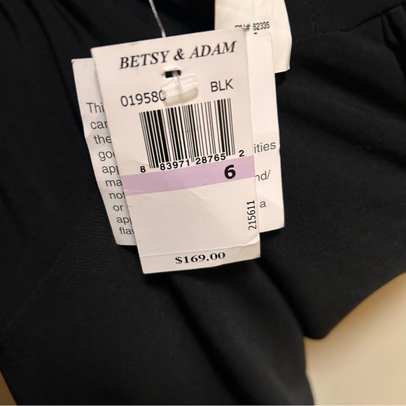 Betsy & Adam ~ new ~ Rhinestone Black Maxi Dress Evening Gown in size 6 - Picture 15 of 16